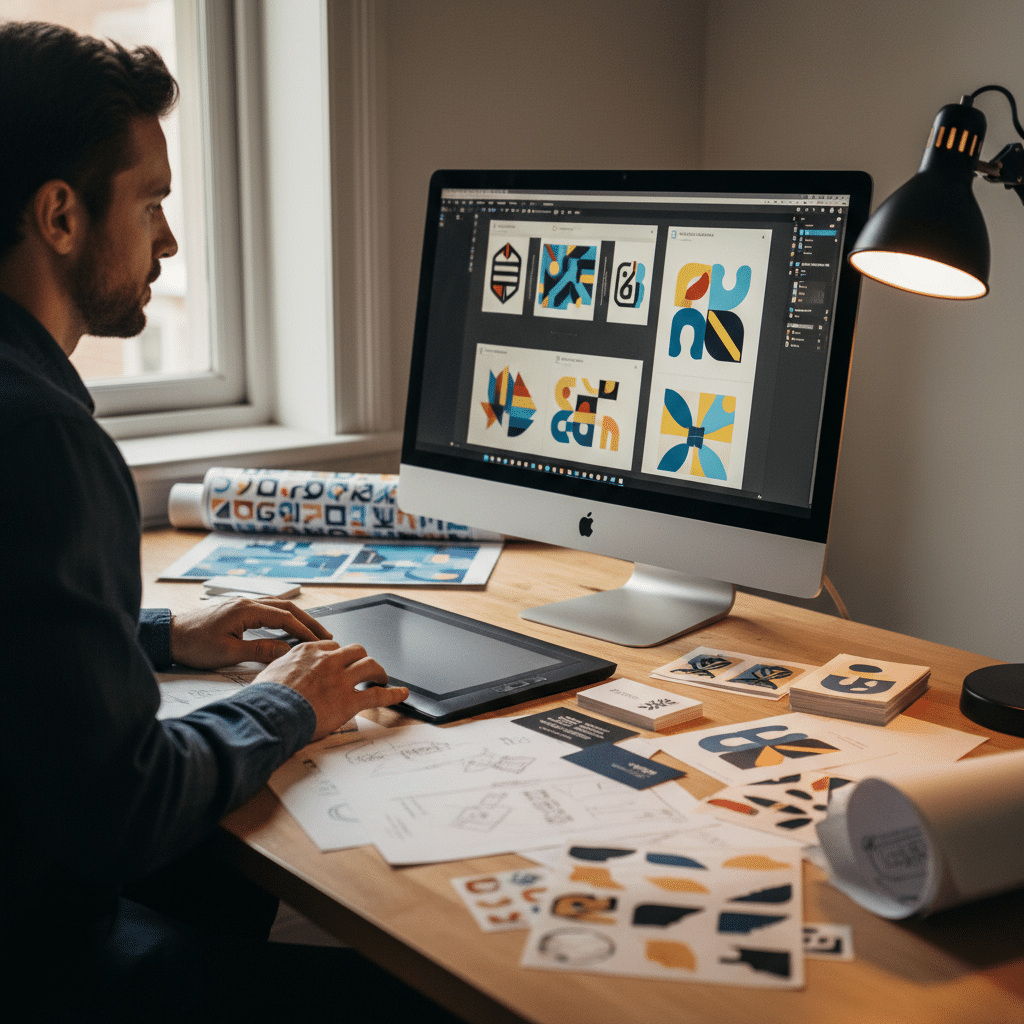 ใช้ AI ออกแบบโลโก้-สติ๊กเกอร์เอง ข้อดีข้อเสียที่ต้องรู้ - ai-design-logo-sticker-pros-cons