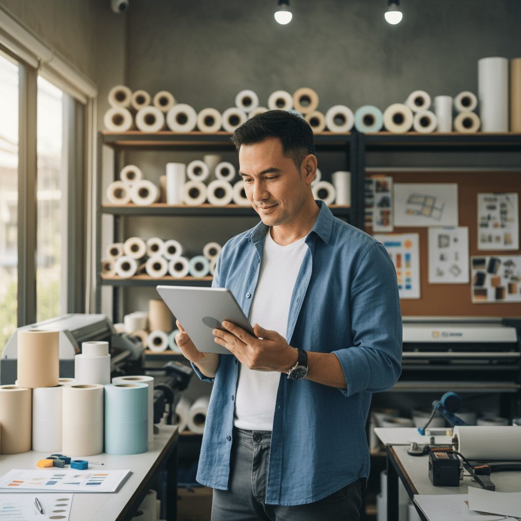 AI ออกแบบโลโก้ฟรี? SME ปี 2569 ต้องรู้อะไรก่อนสั่งพิมพ์ - ai-logo-design-sme-printing-2026