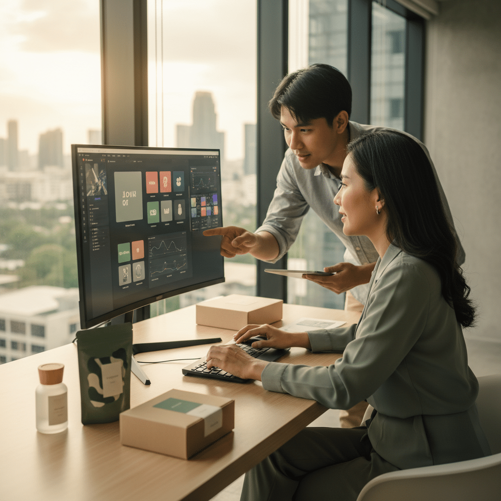 เทรนด์ 2026: AI ช่วยออกแบบโลโก้-ฉลากสินค้าให้ SME - ai-logo-label-design-sme-2026