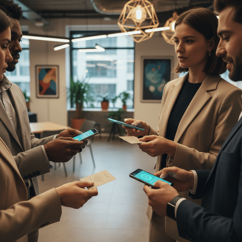 นามบัตรดิจิทัล vs กระดาษ: SME ปี 2026 ควรเลือกอะไร? - digital-vs-paper-business-card-sme