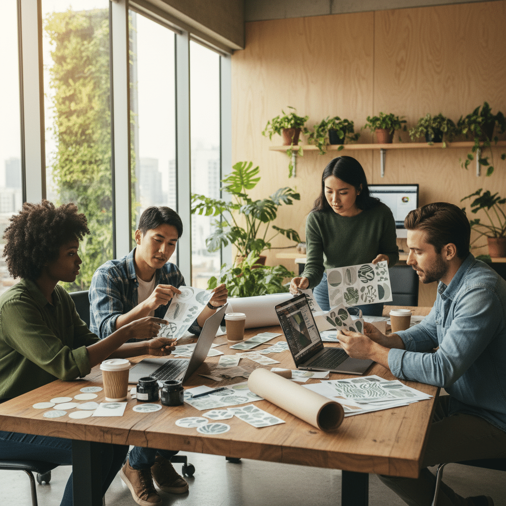 พิมพ์รักษ์โลก: เทรนด์สติ๊กเกอร์-ฉลาก SME ปี 2026 - eco-friendly-printing-trends-2026