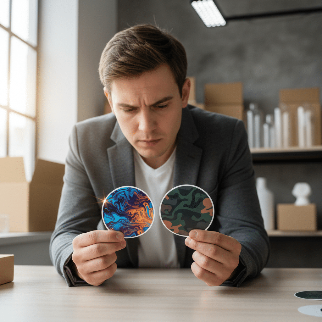 เคลือบเงา vs เคลือบด้าน? เลือกสติ๊กเกอร์ที่ใช่สำหรับแบรนด์ - glossy-vs-matte-sticker-finish