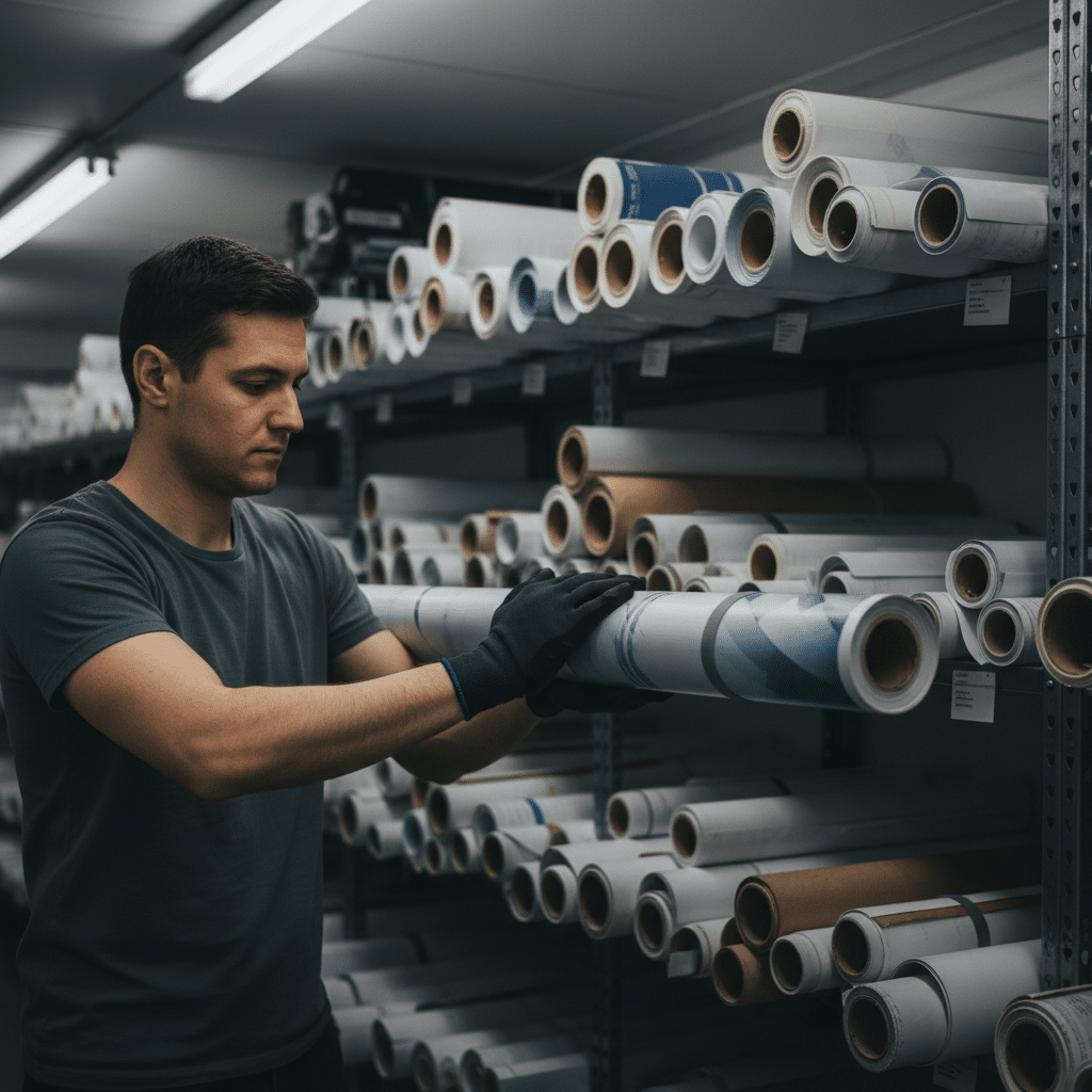 วิธีเก็บป้ายไวนิล-สติ๊กเกอร์ไม่ให้สีซีด ใช้ได้ข้ามปี - how-to-store-print-materials