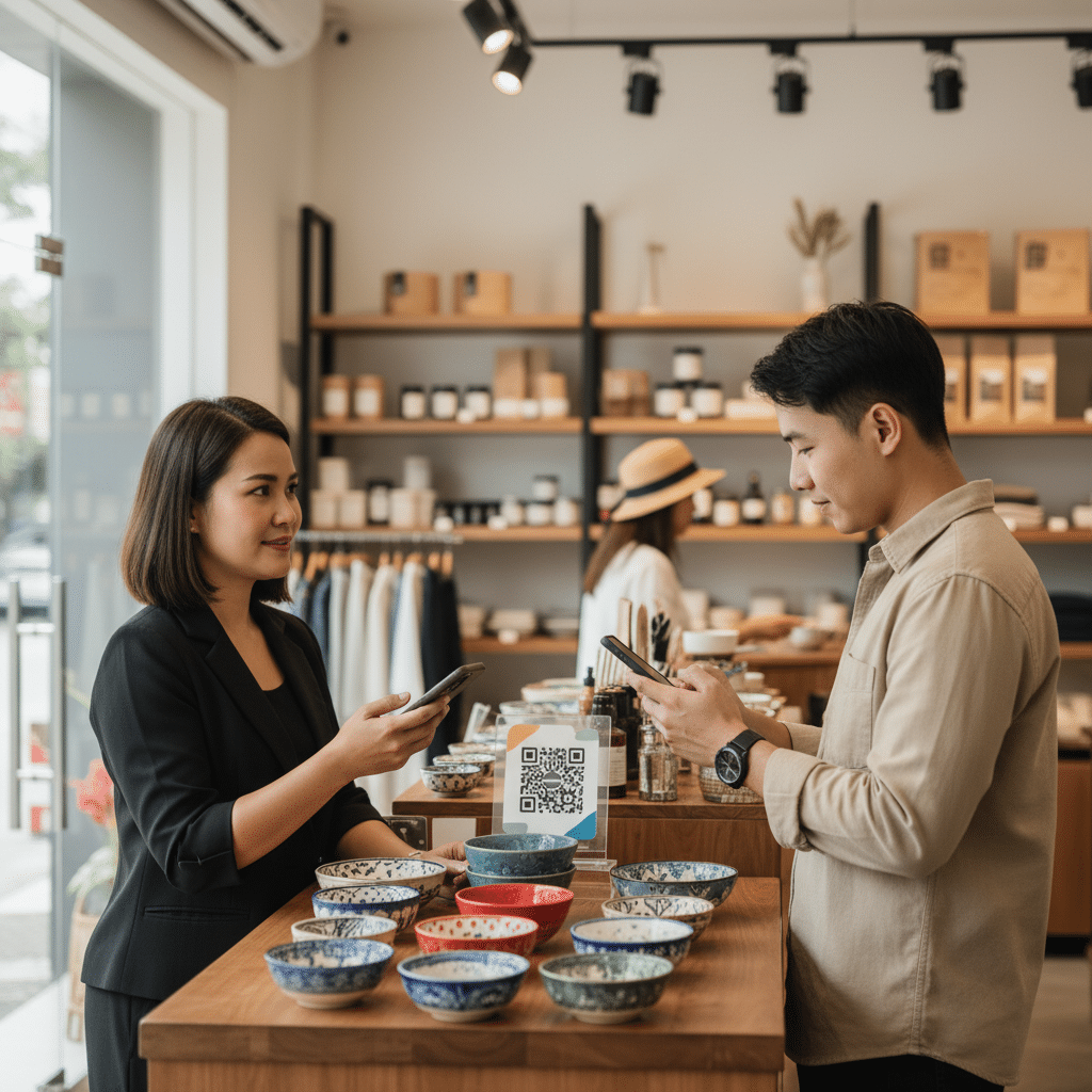 สแกนแล้วรวย! การตลาด Hybrid SME ผ่านสติ๊กเกอร์ QR Code - hybrid-marketing-qr-code-sticker