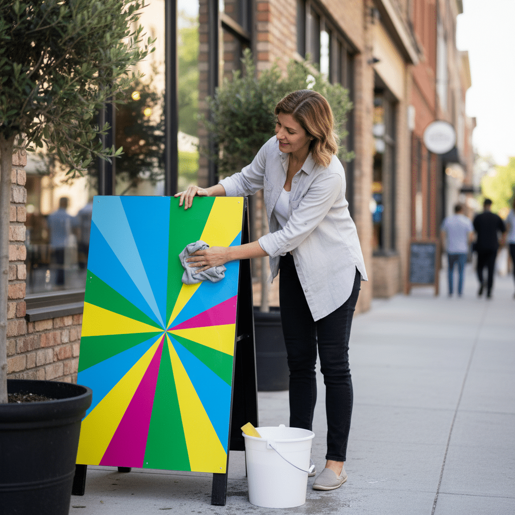 วิธีดูแลป้ายไวนิลให้สีสด ทนแดด ทนฝน ไม่ซีดจาง - maintain-vinyl-signage-color-longevity