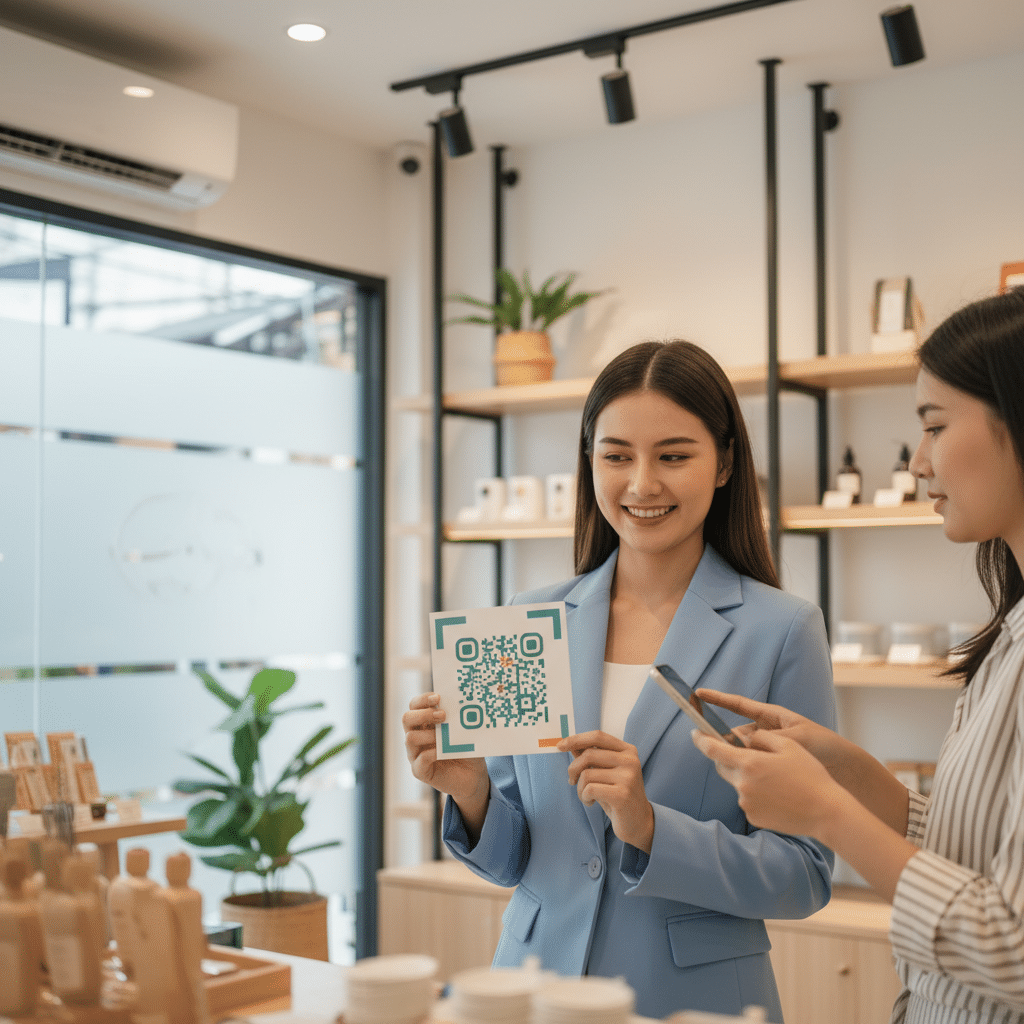 สื่อสิ่งพิมพ์สู่ออนไลน์: ใช้ QR Code เพิ่มยอดขายให้แบรนด์ - print-marketing-qr-code-sme