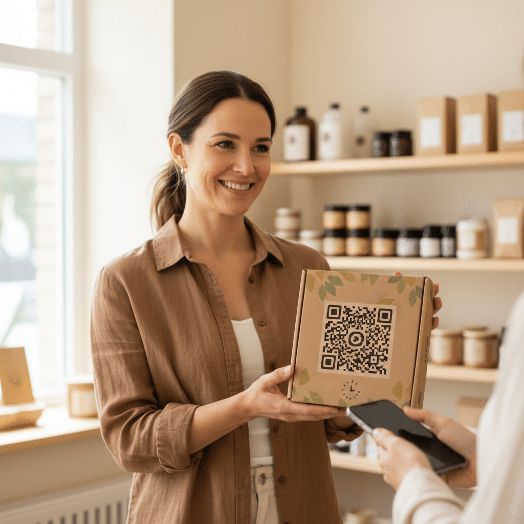 QR Code บนฉลาก: เปลี่ยนแพ็กเกจจิ้งเป็นเซลส์แมน 24 ชม. - qr-code-label-marketing-sme