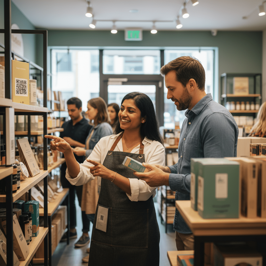 กลยุทธ์ QR Code บนฉลากสินค้า SME ต้องรู้ เพิ่มยอดขาย 2569 - qr-code-label-marketing-sme