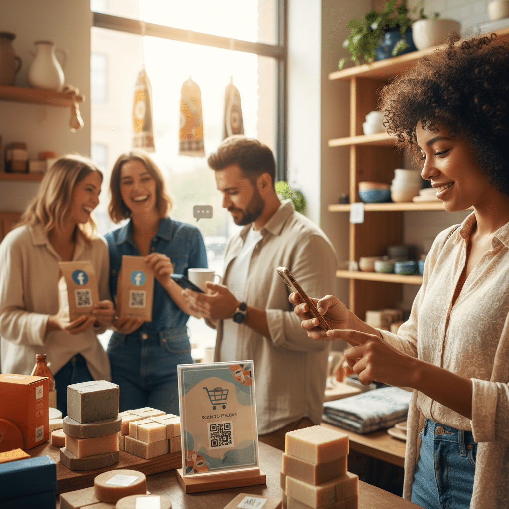 สติ๊กเกอร์ QR Code: เปลี่ยนสื่อสิ่งพิมพ์เป็นยอดขายออนไลน์ - qr-code-sticker-marketing-sme