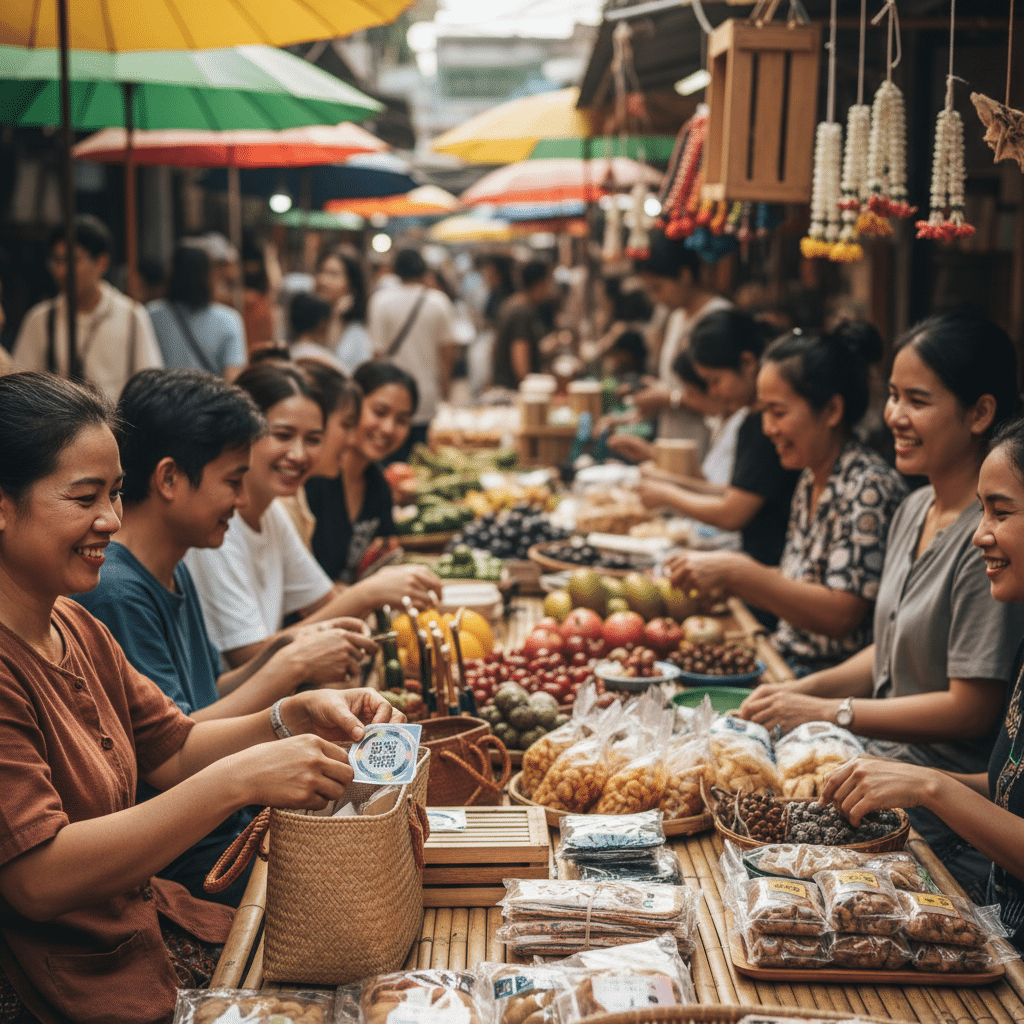 QR Code ไม่ตาย! ใช้สติ๊กเกอร์เชื่อมออนไลน์-ออฟไลน์ - qr-code-sticker-marketing-sme