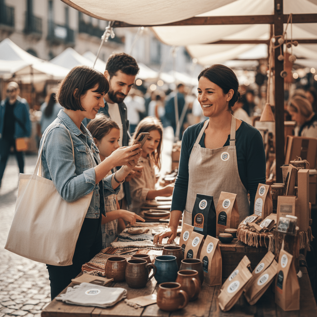 พิมพ์ QR Code บนสติ๊กเกอร์ เชื่อมแบรนด์สู่โลกออนไลน์ - qr-code-sticker-phygital-marketing