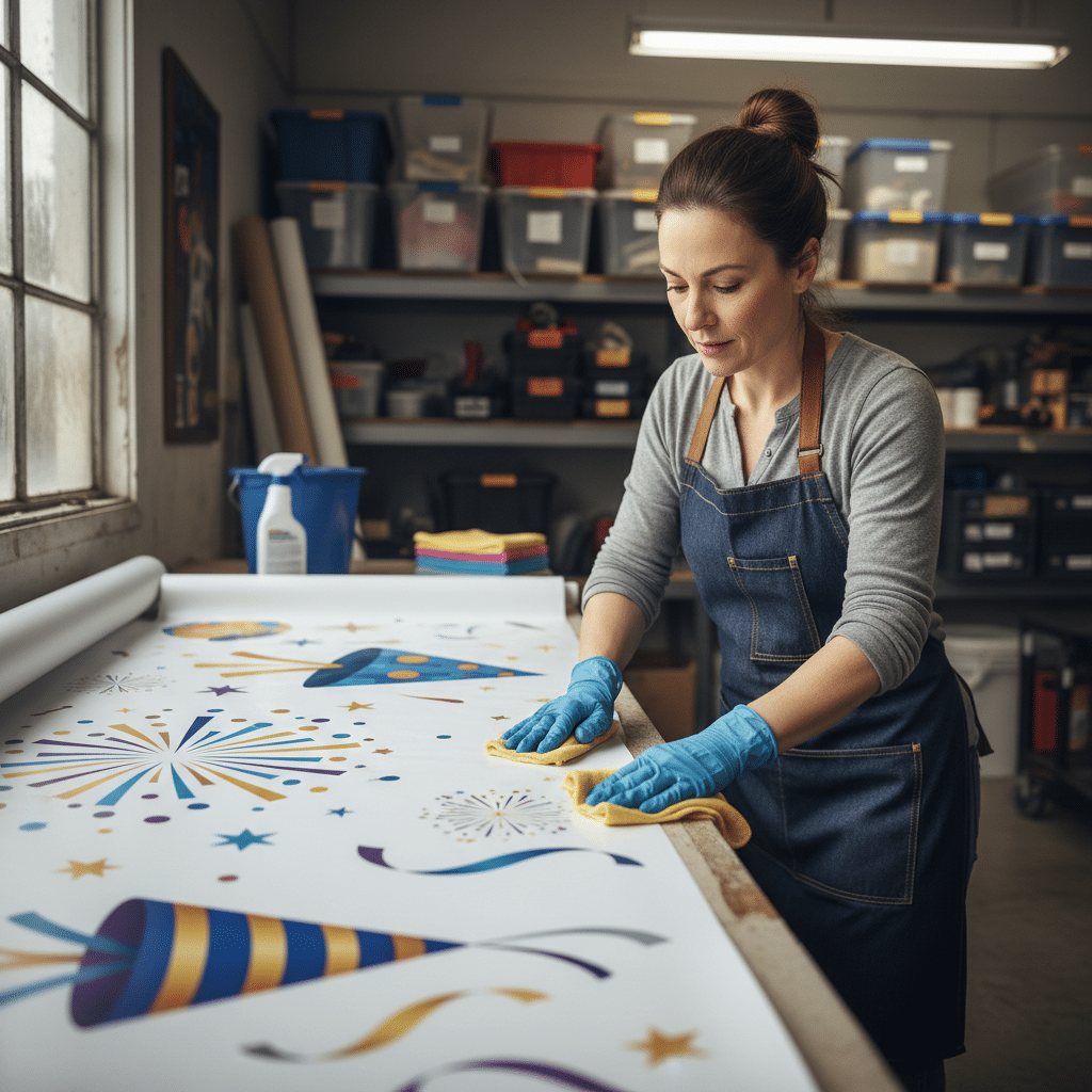 วิธีเก็บป้ายไวนิลหลังปีใหม่ ให้สีสด ใช้ซ้ำได้อีกนาน - store-vinyl-banner-new-year