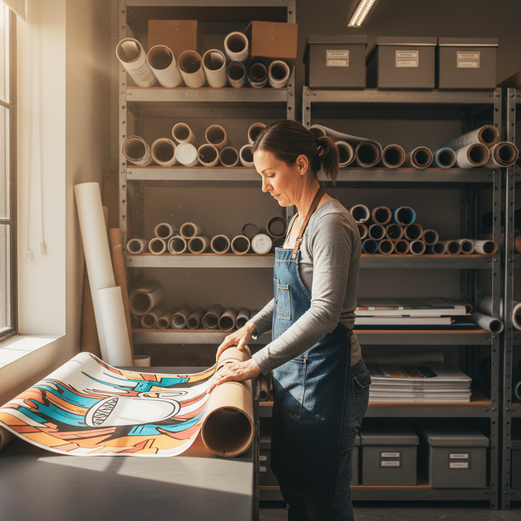 เก็บป้ายไวนิล-สติ๊กเกอร์ยังไง? ให้สีสดเหมือนใหม่ข้ามปี - store-vinyl-sticker-maintain-color