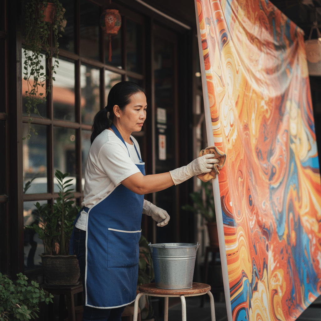 ดูแลป้ายไวนิลหน้าร้านยังไง? 5 ทริคง่ายๆ สีสดทนนาน - storefront-vinyl-sign-maintenance