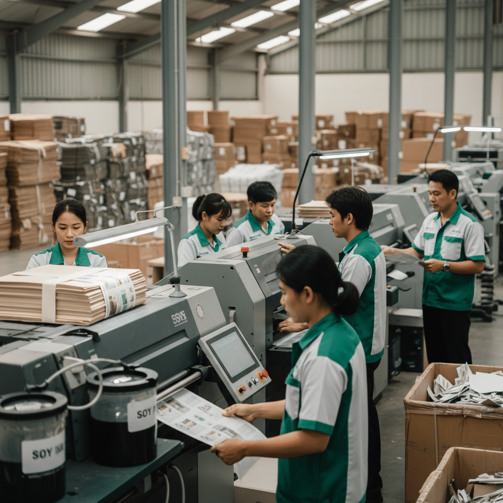 พิมพ์รักษ์โลก! เทรนด์หมึก Soy Ink-กระดาษรีไซเคิล ปี '69 - sustainable-printing-trends-2026-thailand