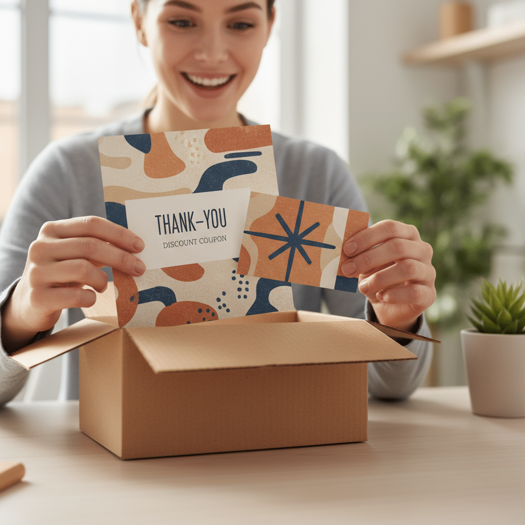 เพิ่มยอดซื้อซ้ำ! ด้วย Card Marketing ในกล่องพัสดุ - unboxing-card-marketing-repeat-sales