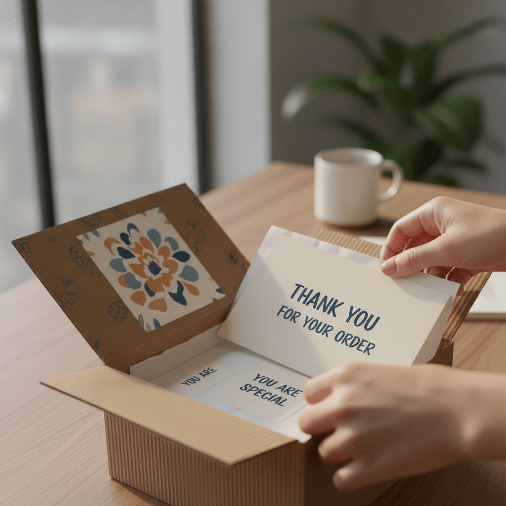 อัปเกรด Unboxing: สติ๊กเกอร์สร้างแบรนด์ให้ลูกค้าจำ - unboxing-experience-sticker-branding