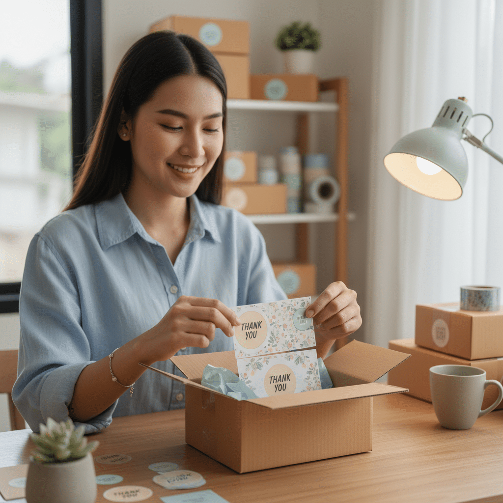 แกะกล่องสร้างแบรนด์: 5 ไอเดียใช้สติ๊กเกอร์มัดใจลูกค้า - unboxing-experience-sticker-branding