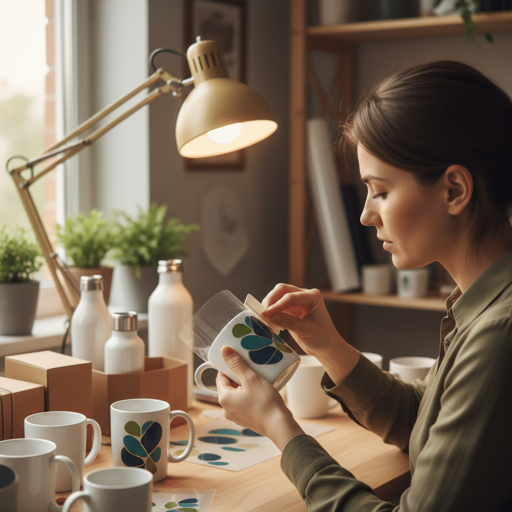 สติ๊กเกอร์ UV DTF: พิมพ์โลโก้บนแก้ว ของชำร่วย ไม่มีขั้นต่ำ - uv-dtf-sticker-no-minimum