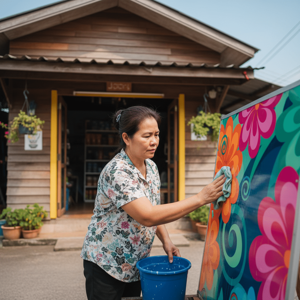 ยืดอายุ 'ป้ายไวนิล' ทนแดดทนฝน เคล็ดลับดูแลสุดง่าย - vinyl-banner-care-maintenance-tips