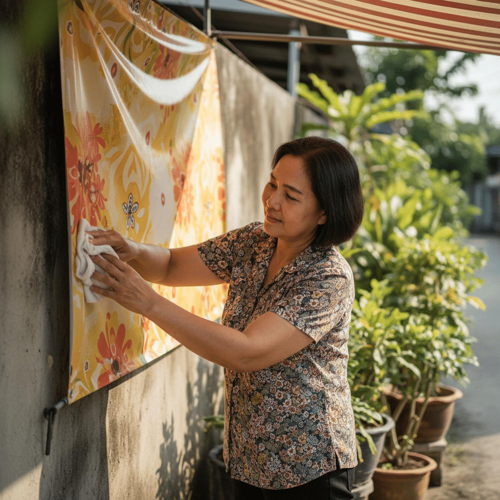 ยืดอายุ 'ป้ายไวนิล' สู้แดดฝนเมืองไทย ดูแลยังไงให้สีสดทนทาน - vinyl-banner-care-thailand-weather