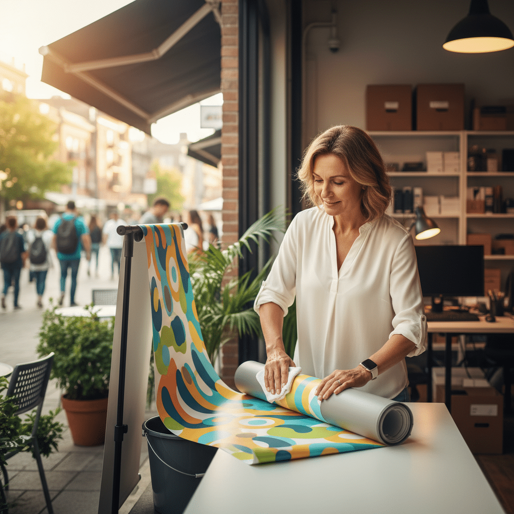 5 วิธีดูแลป้ายไวนิลให้สีสด ทนนาน ประหยัดงบโฆษณา - vinyl-banner-care-tips-guide