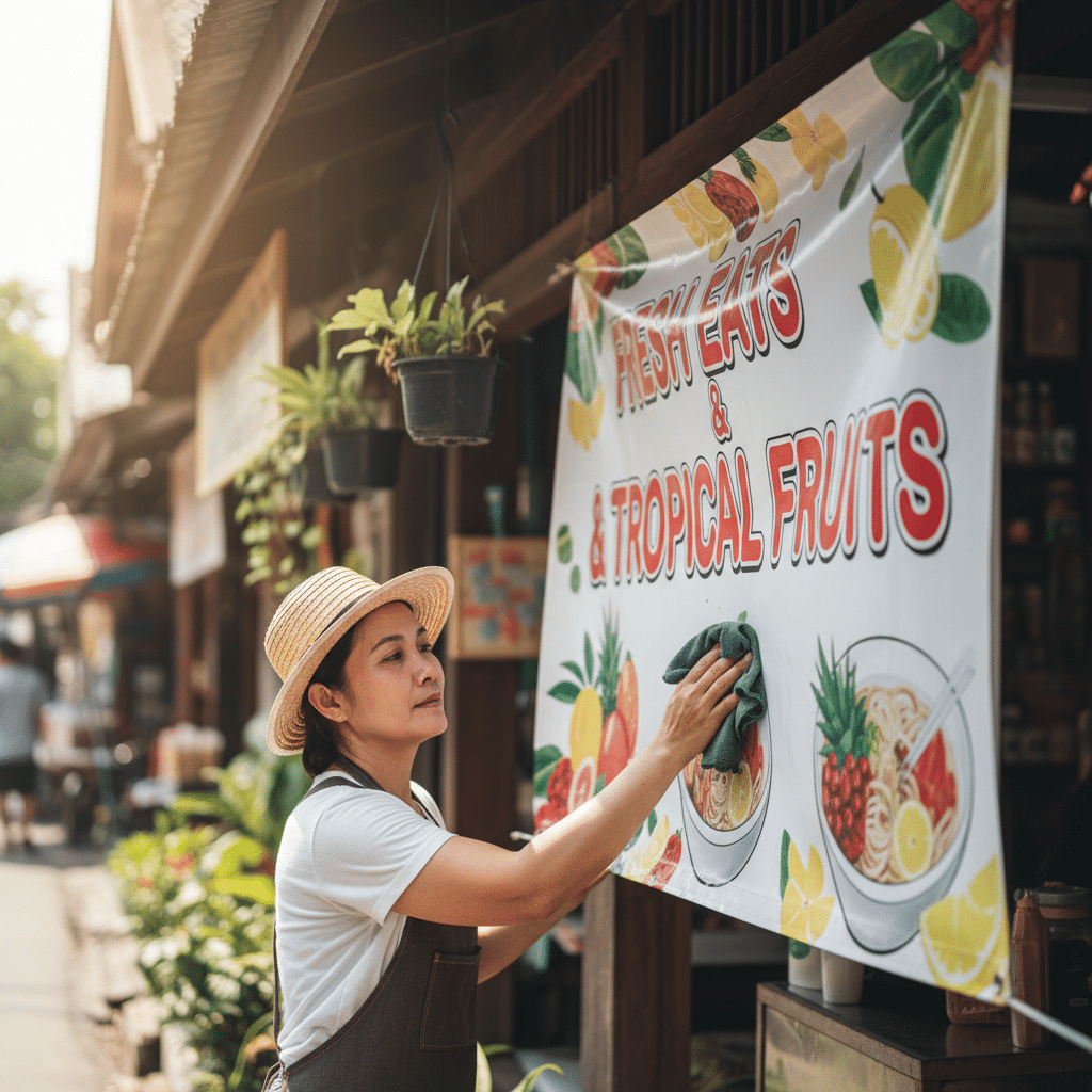 ยืดอายุ 'ป้ายไวนิล' ทนแดดทนฝน ด้วย 5 เทคนิคง่ายๆ - vinyl-banner-care-tips-thailand