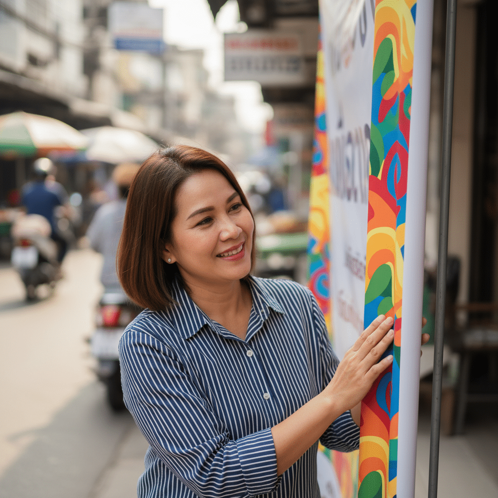 ยืดอายุ 'ป้ายไวนิล' ทนแดดฝน เคล็ดลับจากโรงพิมพ์โดยตรง - vinyl-banner-care-tips-thailand