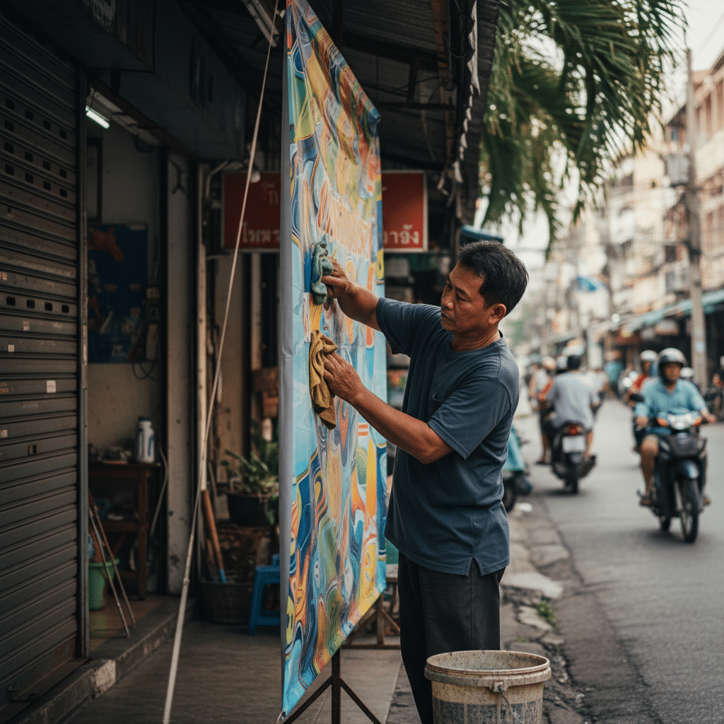 ยืดอายุ ‘ป้ายไวนิล’ เทคนิคง่ายๆ ใช้ได้นานเกินคุ้ม - vinyl-banner-maintenance-tips