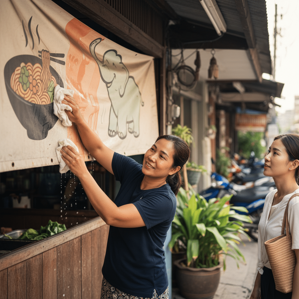 ยืดอายุ 'ป้ายไวนิล' ทนแดด ทนฝน ด้วย 5 ทริคง่ายๆ - vinyl-banner-maintenance-tips