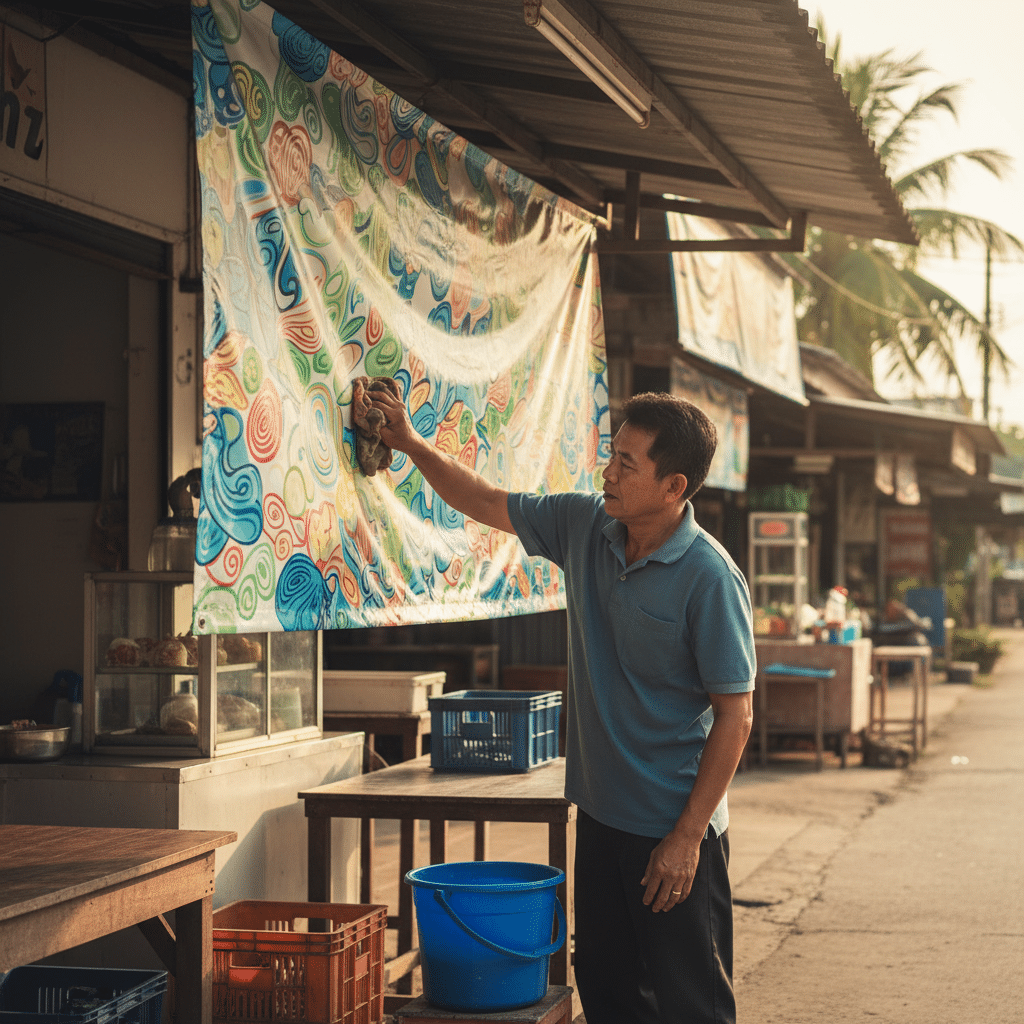 ยืดอายุ 'ป้ายไวนิล' ทนแดดทนฝน คู่มือดูแลฉบับ SME - vinyl-sign-care-guide-thailand