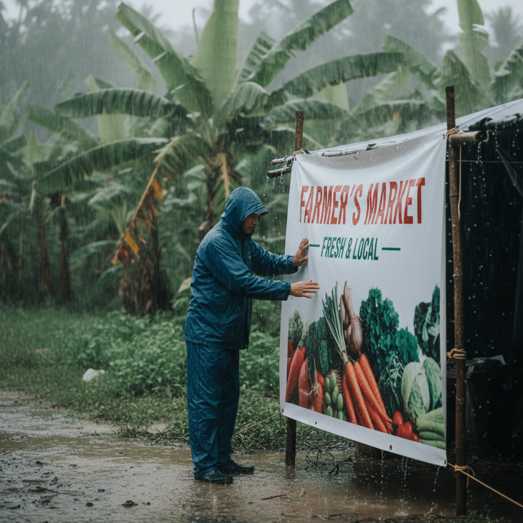5 วิธีดูแลป้ายไวนิลให้สวยทนตลอดหน้าฝน - vinyl-sign-care-rainy-season