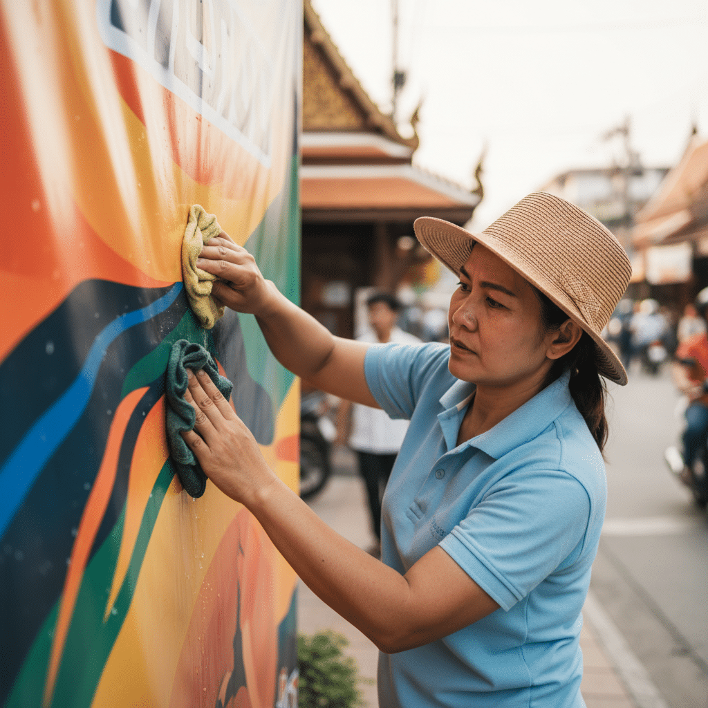 ยืดอายุ ‘ป้ายไวนิล’ ทนแดดทนฝนไทย ทำอย่างไร? - vinyl-sign-care-thailand-weather