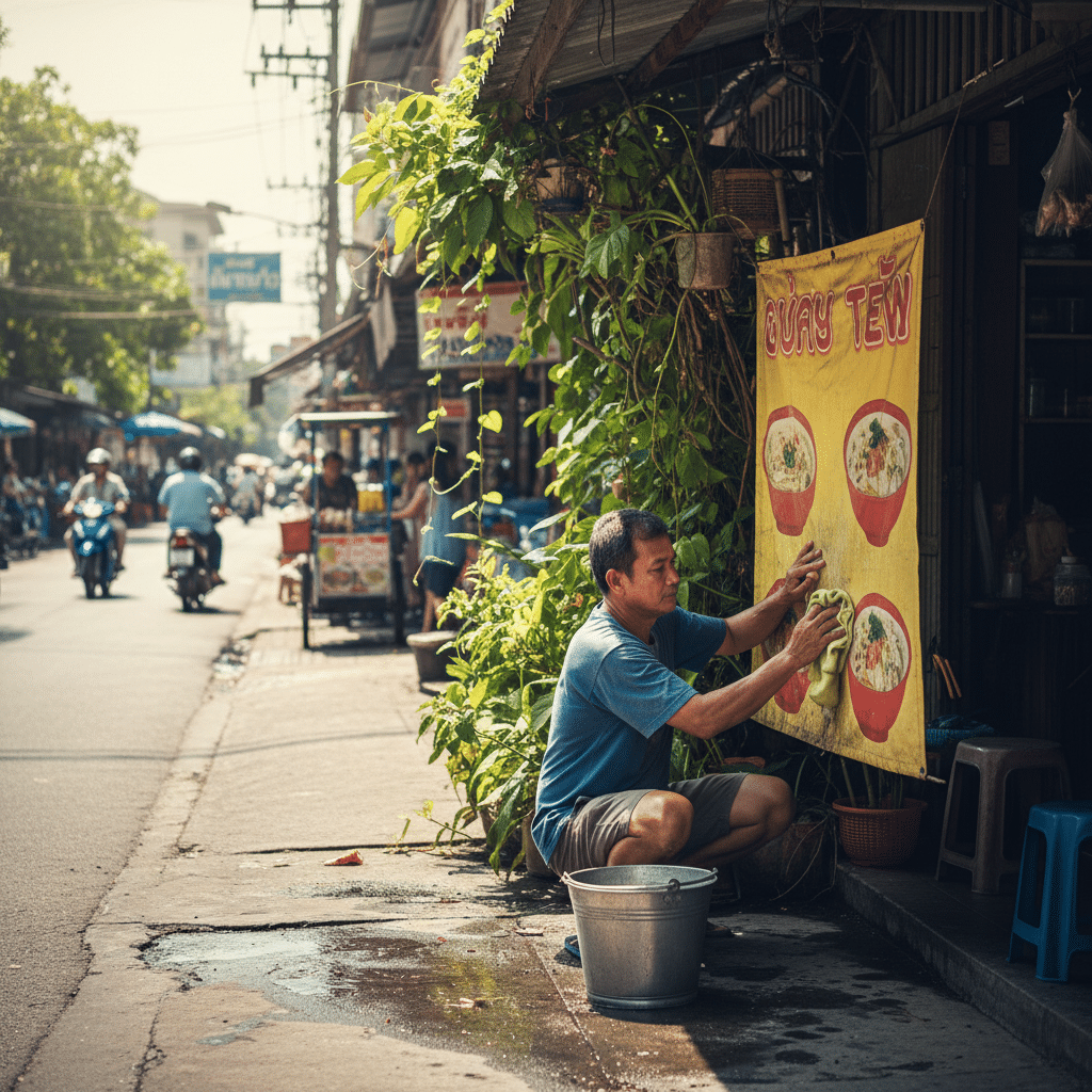 ยืดอายุ 'ป้ายไวนิล' รับแดดฝนเมืองไทย: 5 ทริคง่ายๆ - vinyl-sign-care-tips-thailand