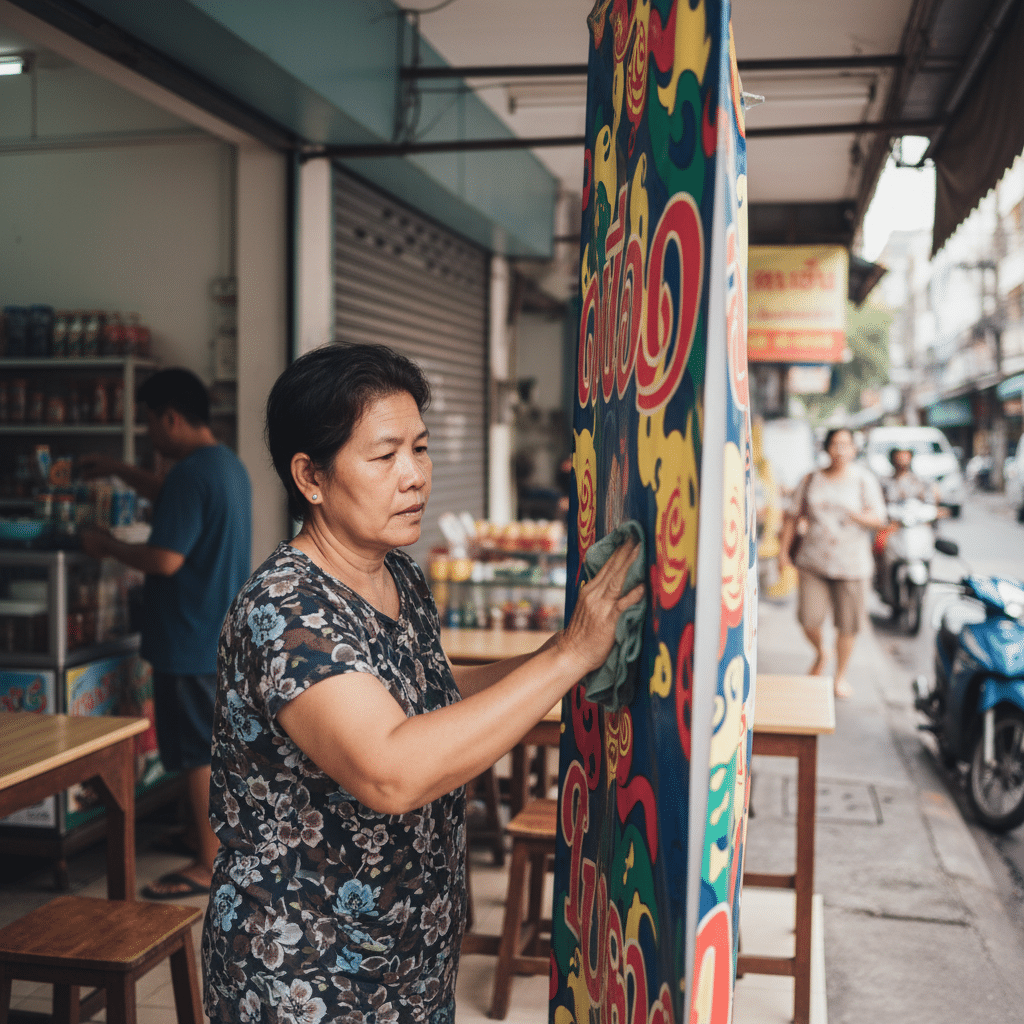 ป้ายไวนิลเก่าเร็ว? 5 วิธีดูแลให้สีสด ทนแดดทนฝน - vinyl-sign-care-tips-thailand