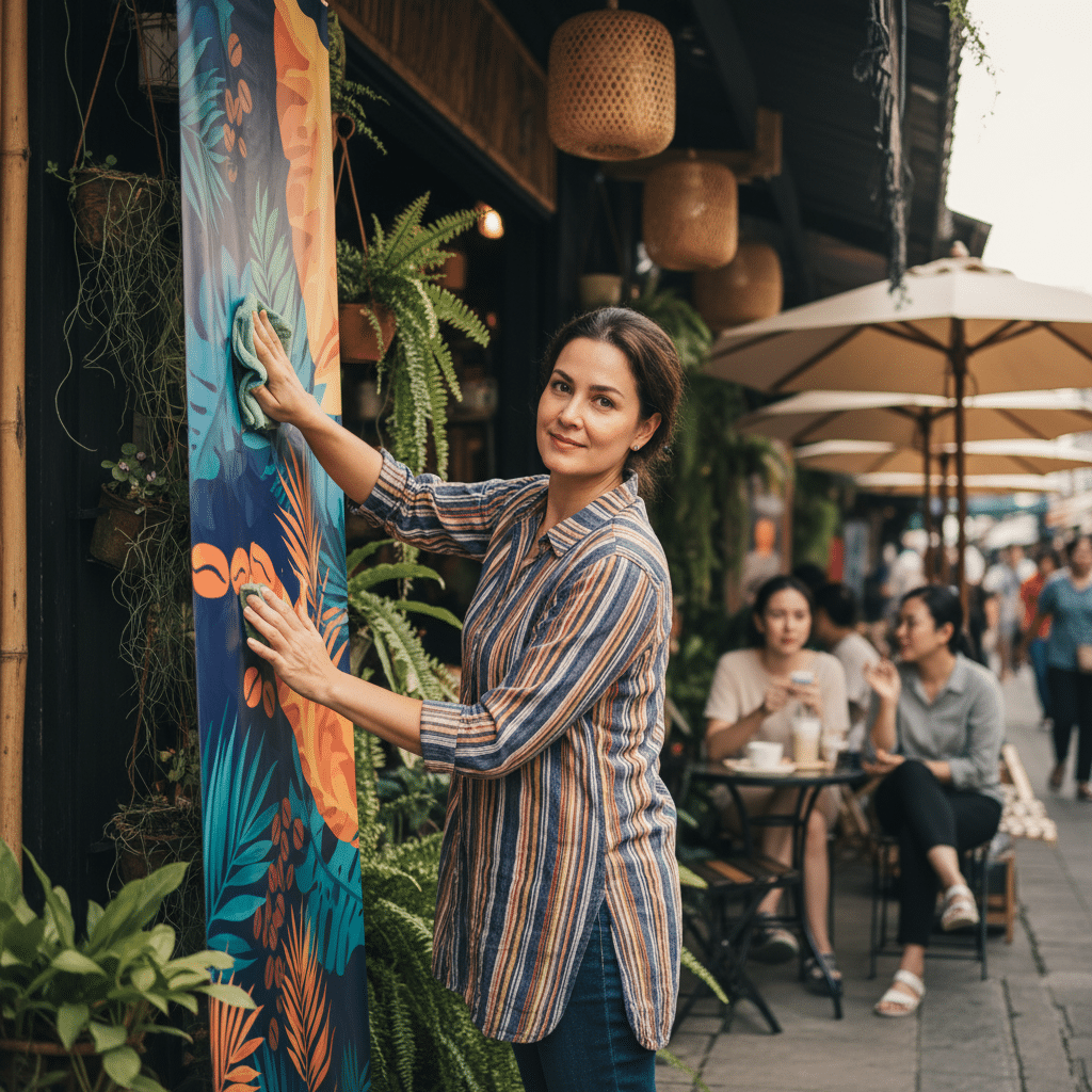 ยืดอายุ 'ป้ายไวนิล' 5 วิธีดูแลให้สีสด ทนแดดทนฝน - vinyl-sign-care-tips