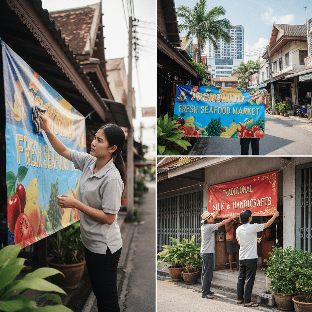 5 วิธีดูแลป้ายไวนิลให้สีสด ทนแดดทนฝน ใช้ได้นานข้ามปี - vinyl-sign-maintenance-tips