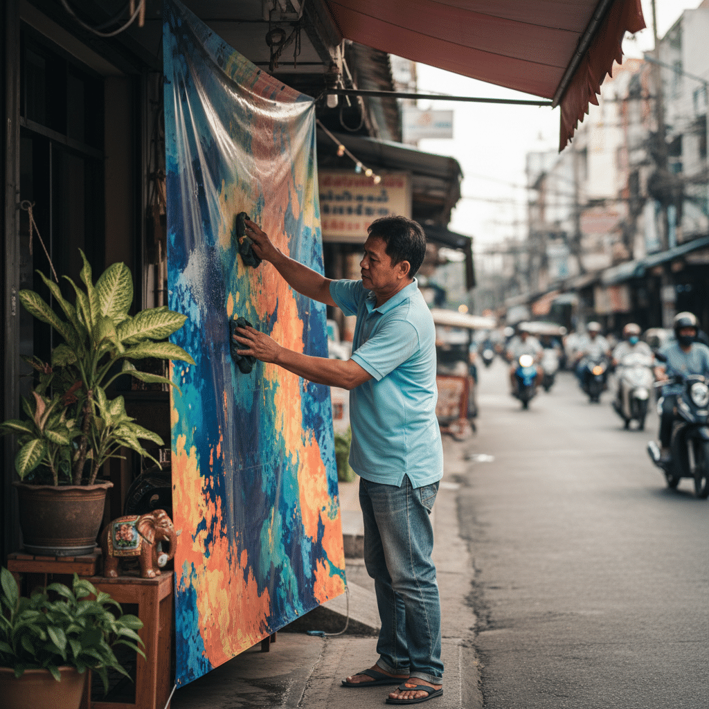 ยืดอายุ 'ป้ายไวนิล' หน้าร้าน: 4 ทริคสู้แดดสู้ฝน - vinyl-sign-maintenance-tips-thailand