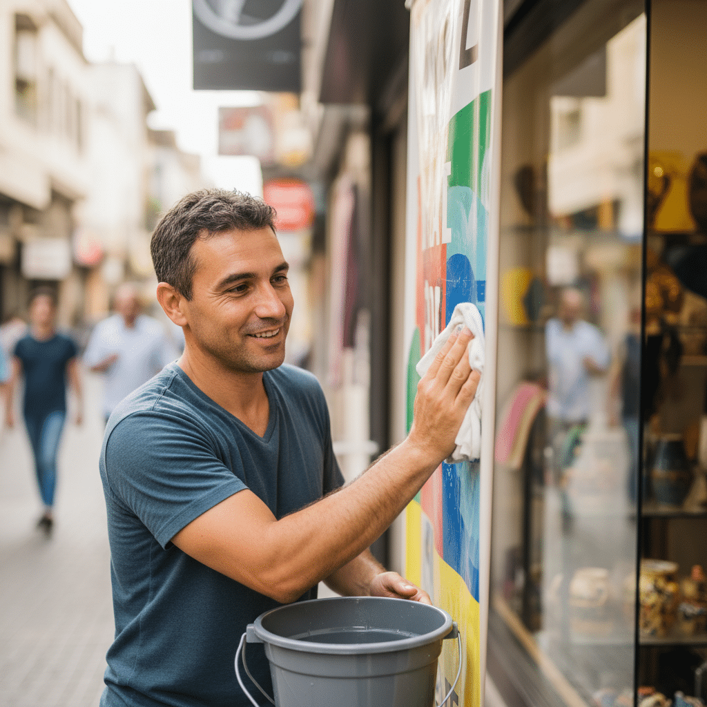 ยืดอายุ 'ป้ายไวนิล' 5 วิธีดูแลให้สีสด ทนแดดทนฝน - vinyl-signage-maintenance-guide