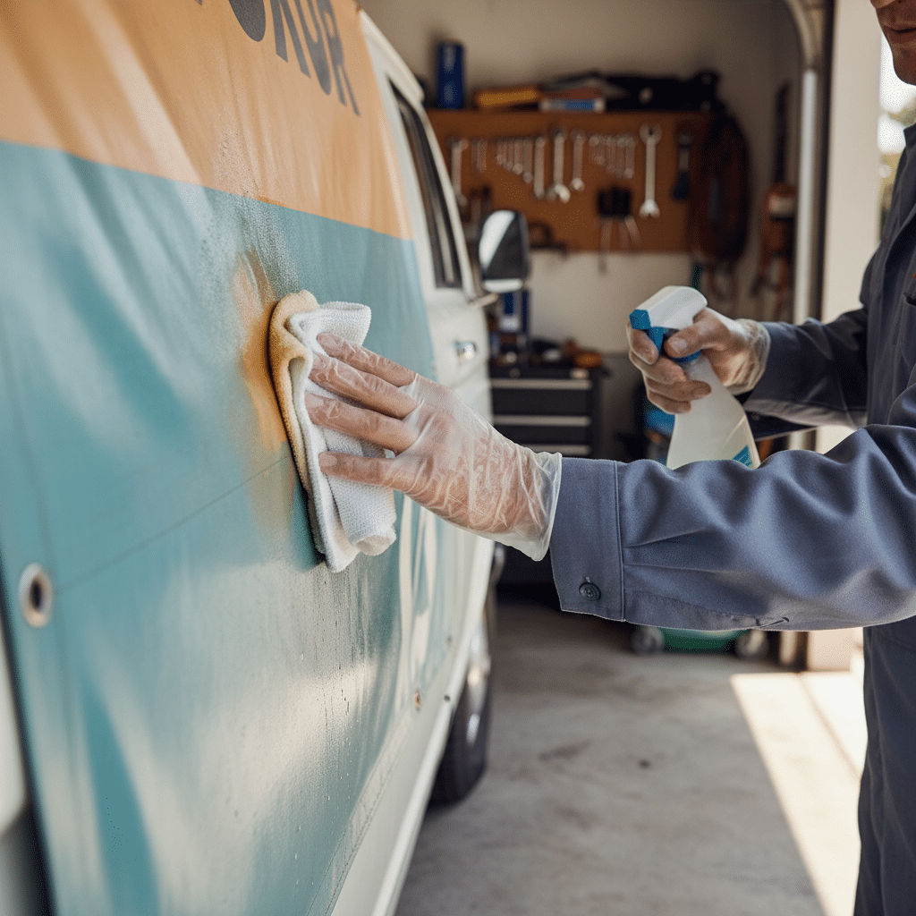 5 วิธีดูแลป้ายไวนิล-สติ๊กเกอร์ ให้สีสด ทนแดด ทนฝน - vinyl-sticker-care-maintenance-tips