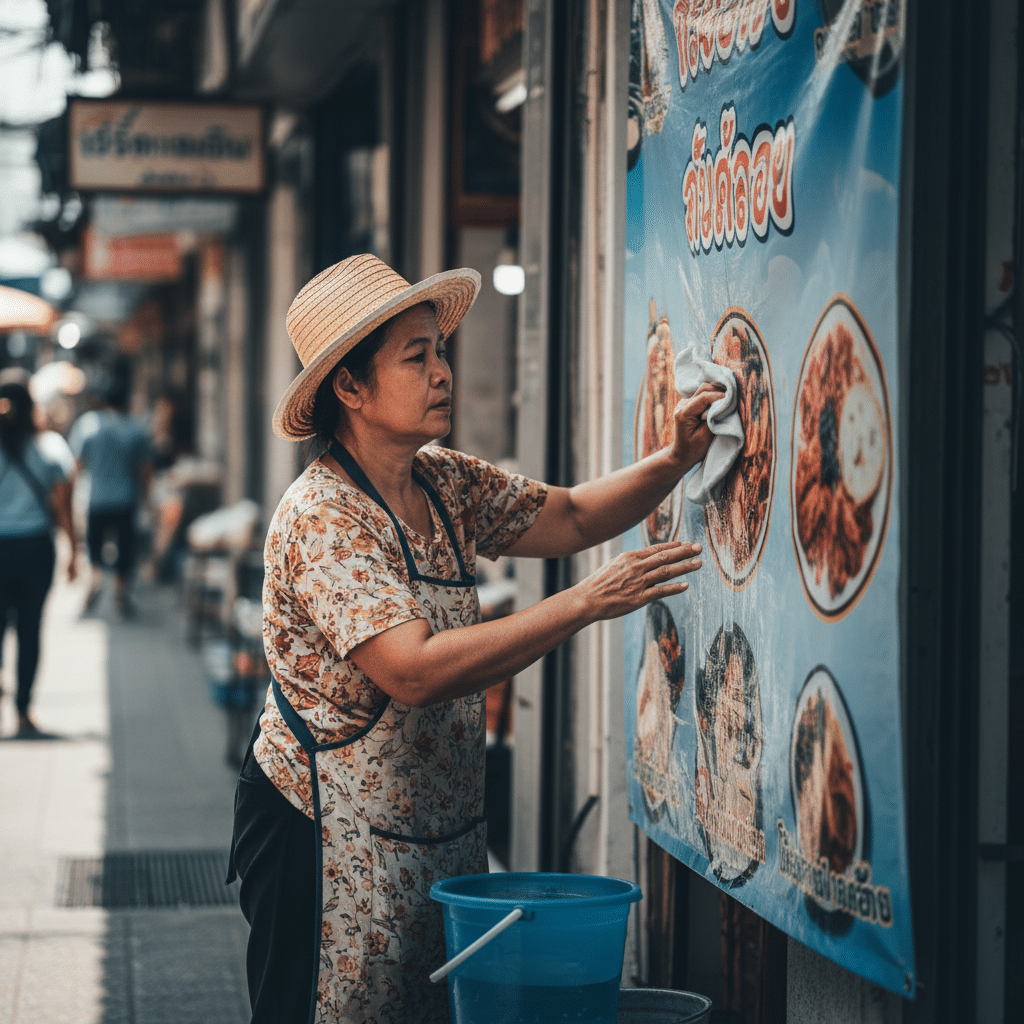 ติดป้ายไวนิล/สติ๊กเกอร์ยังไงให้ทน? เทคนิคดูแลสีสดนาน - vinyl-sticker-care-tips