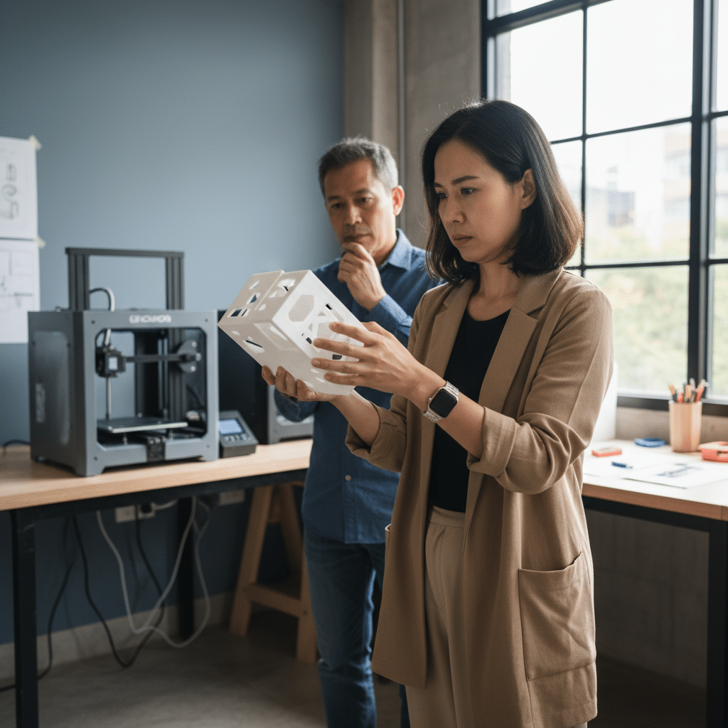 พิมพ์ 3 มิติ: สร้างต้นแบบกล่อง SME ก่อนสั่งผลิตจริง - 3d-printing-packaging-prototype-sme