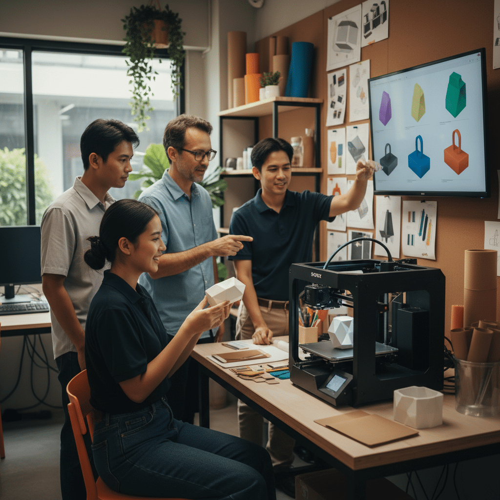 เทรนด์ 2026: 3D Printing พลิกเกมออกแบบบรรจุภัณฑ์ SME - 3d-printing-packaging-prototype-sme