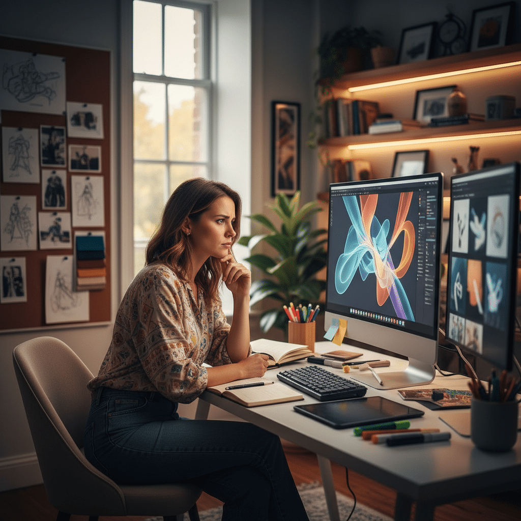 AI ออกแบบโลโก้: ดีไซเนอร์จะตกงานจริงหรือในปี 2026? - ai-design-vs-designer-future