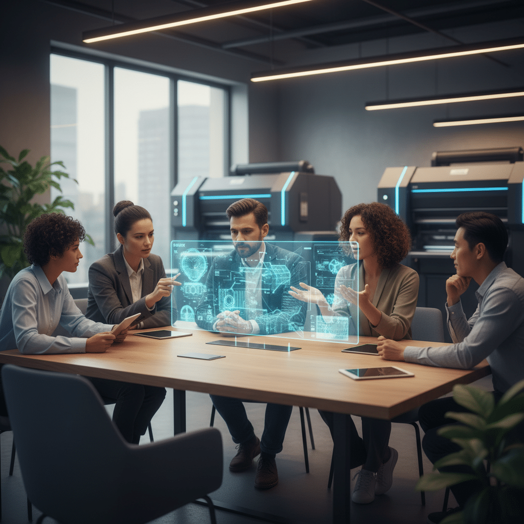 AI ออกแบบโลโก้? เจาะเทรนด์อนาคตวงการพิมพ์ปี 2026 - ai-in-graphic-design-printing-2026