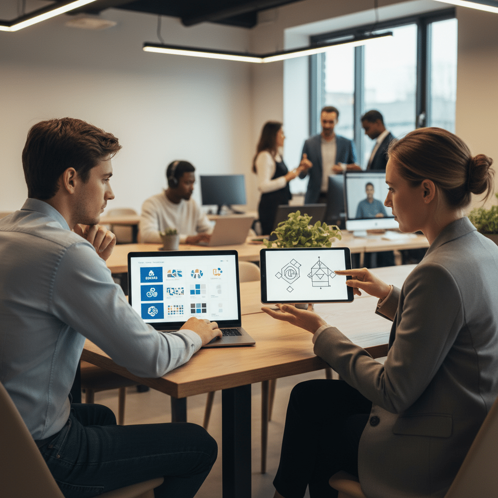 AI ออกแบบโลโก้ vs จ้างคน: SME ปี 2026 เลือกทางไหนดี? - ai-logo-vs-human-designer