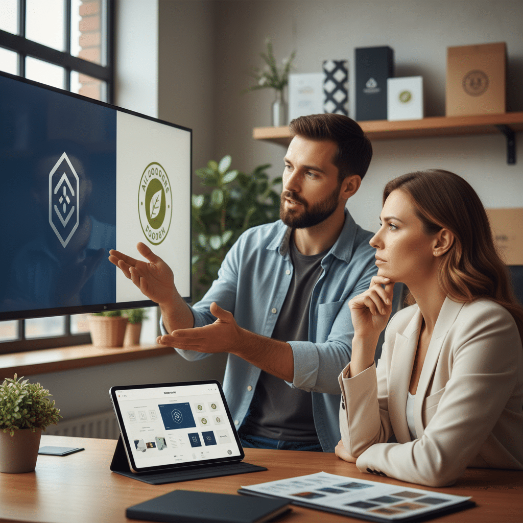 AI ช่วยออกแบบโลโก้: ดีจริงหรือแค่กระแสสำหรับ SME - ai-vs-designer-logo-sme