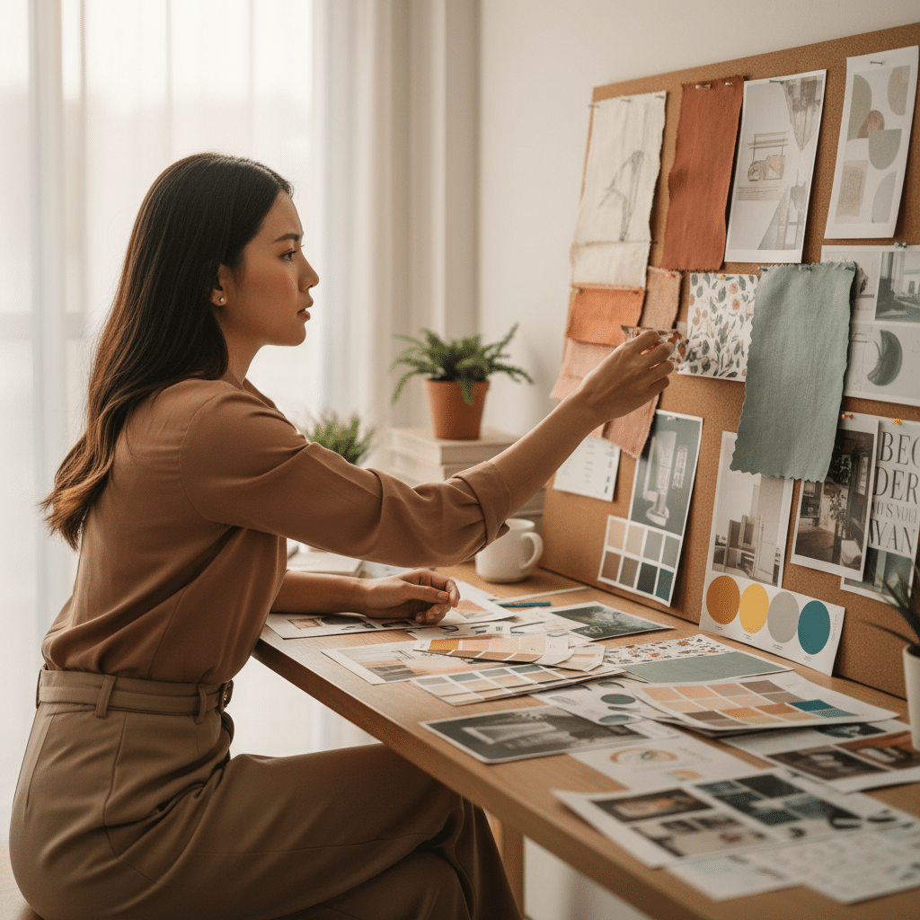 เริ่มสร้างแบรนด์: Mood Board คุมโทนแบรนด์ให้เป๊ะก่อนออกแบบ - brand-mood-board-design-sme