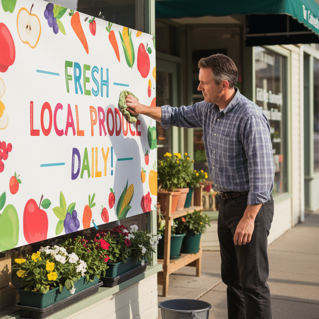 ยืดอายุ 'ป้ายไวนิล' 5 วิธีดูแลให้สีสด ทนแดด ทนฝน - care-guide-vinyl-banner-sme