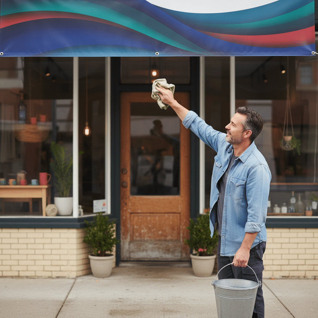 5 วิธีดูแลป้ายไวนิลให้สีสด ทนนาน ไม่ซีดจางเร็ว - care-vinyl-signage-long-lasting-color